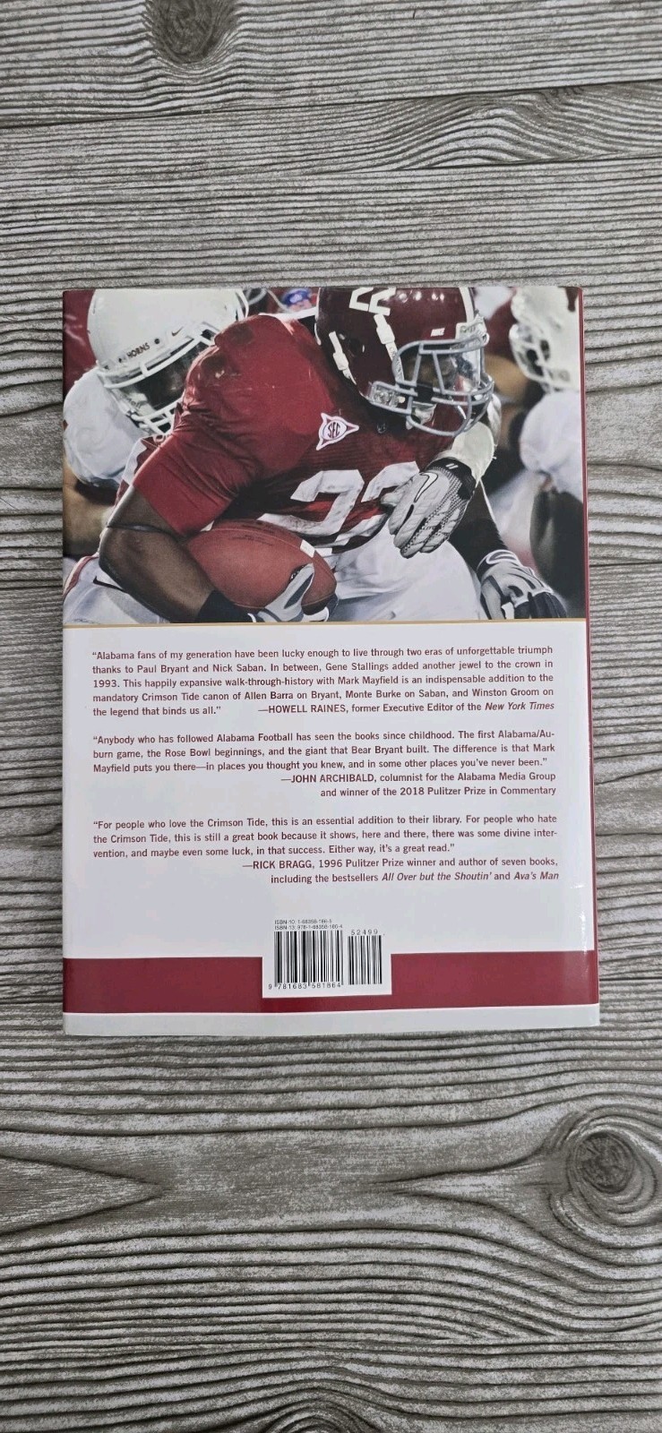 Alabama Crimson Tide Football History Book Mark Mayfield HC 2018 NCAA Bama