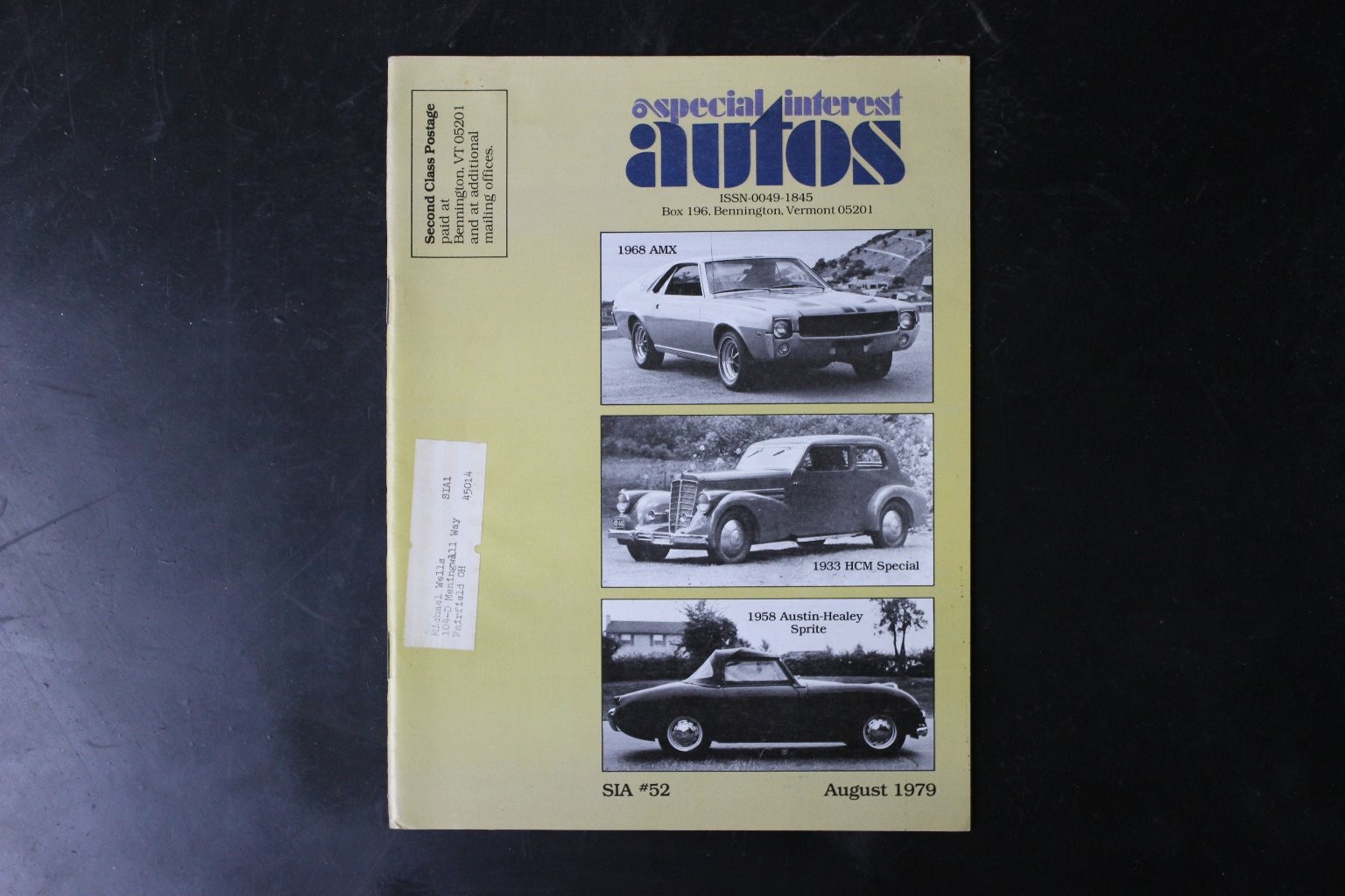 Special Interest Autos August 1979 Magazine 1968 AMX Austin-Healey SIA 52