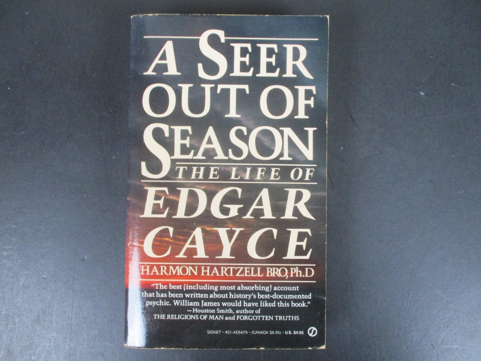 A Seer Out of Season The Life of Edgar Cayce Harmon Bro 1990 First Signet PB