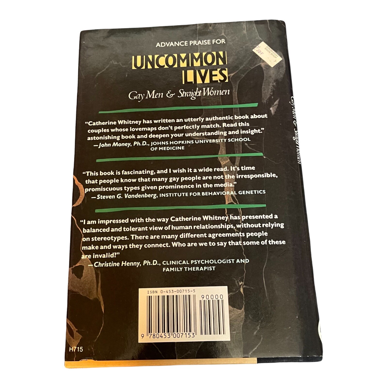 UNCOMMON LIVES By Catherine Whitney – Hardcover First Printing March 1990