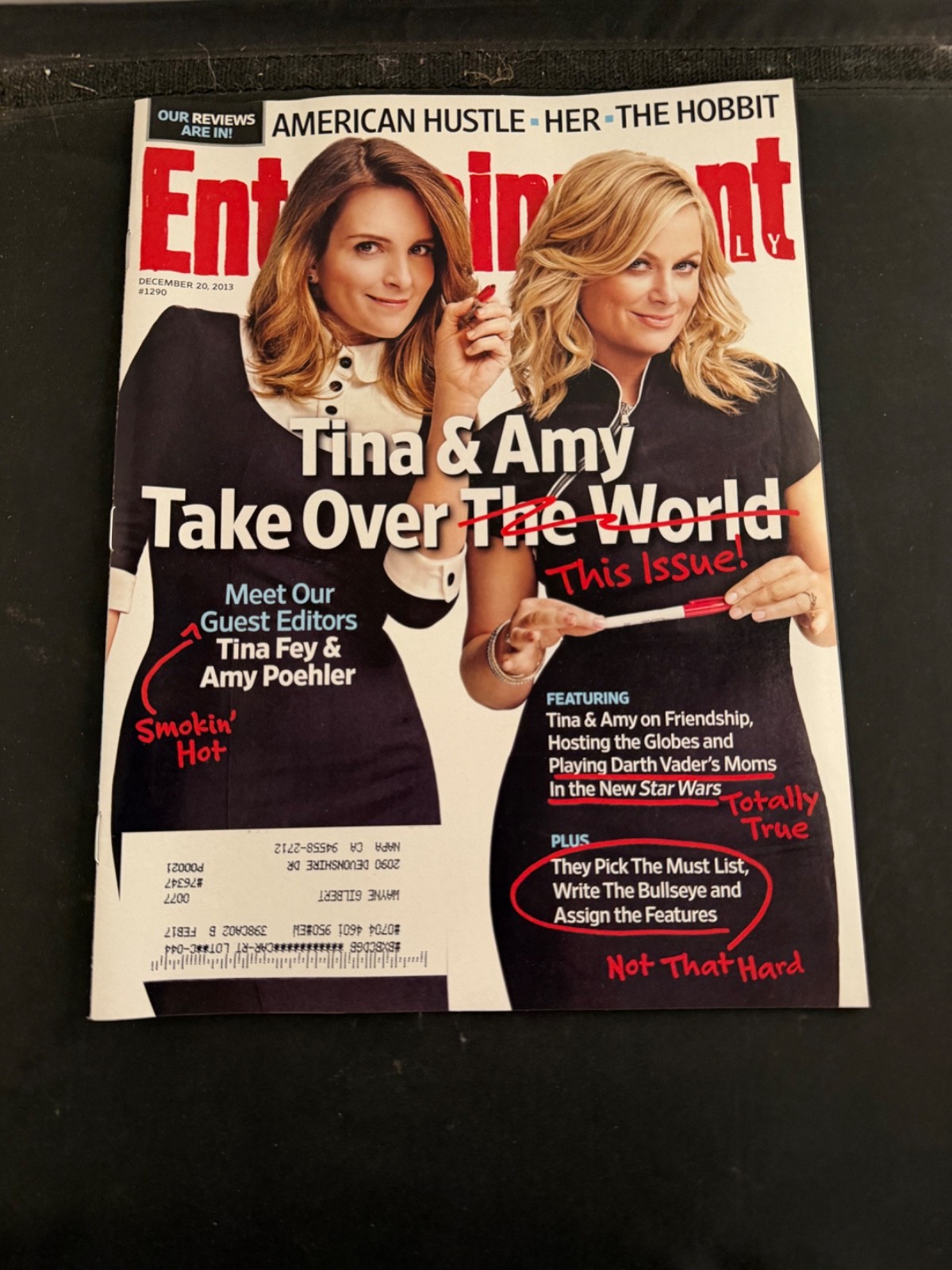 Dec. 2013 Entertainment Weekly Magazine Tina Fey Amy Poehler Issue #1290