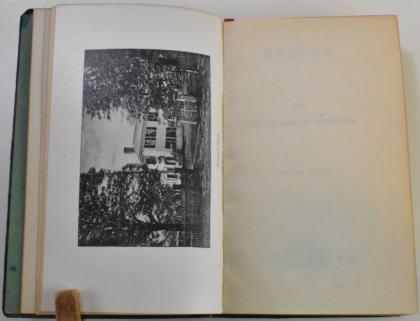 1906 Ralph Waldo Emerson ESSAYS 2 Volume First and Second Series limp Leather