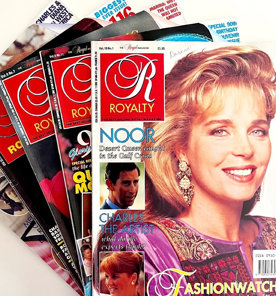 Royalty Royal Magazine Lot Of 5 Vintage Queen 90th Birthday Postcards RoyMag1