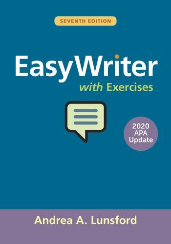 EasyWriter with Exercises, 2020 APA Update – spiral-bound, Lunsford, 1319361455