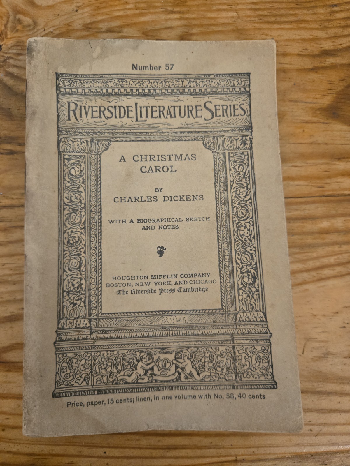 Riverside Literature Series #57 A Christmas Carol by Charles Dickens 1913