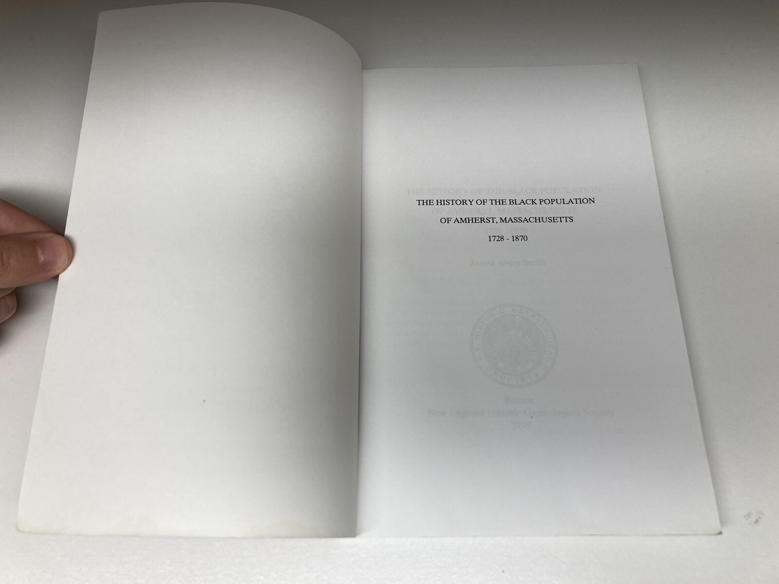 The History of the Black Population of Amherst, Massachusetts 1728-1870