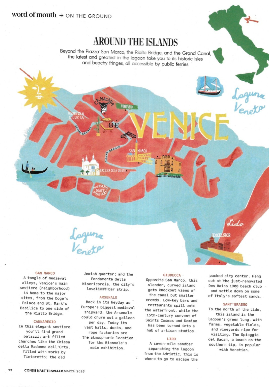 Conde Nast Traveler Magazine Palm Springs Switzerland Hokkaido Venice Aspen 2026