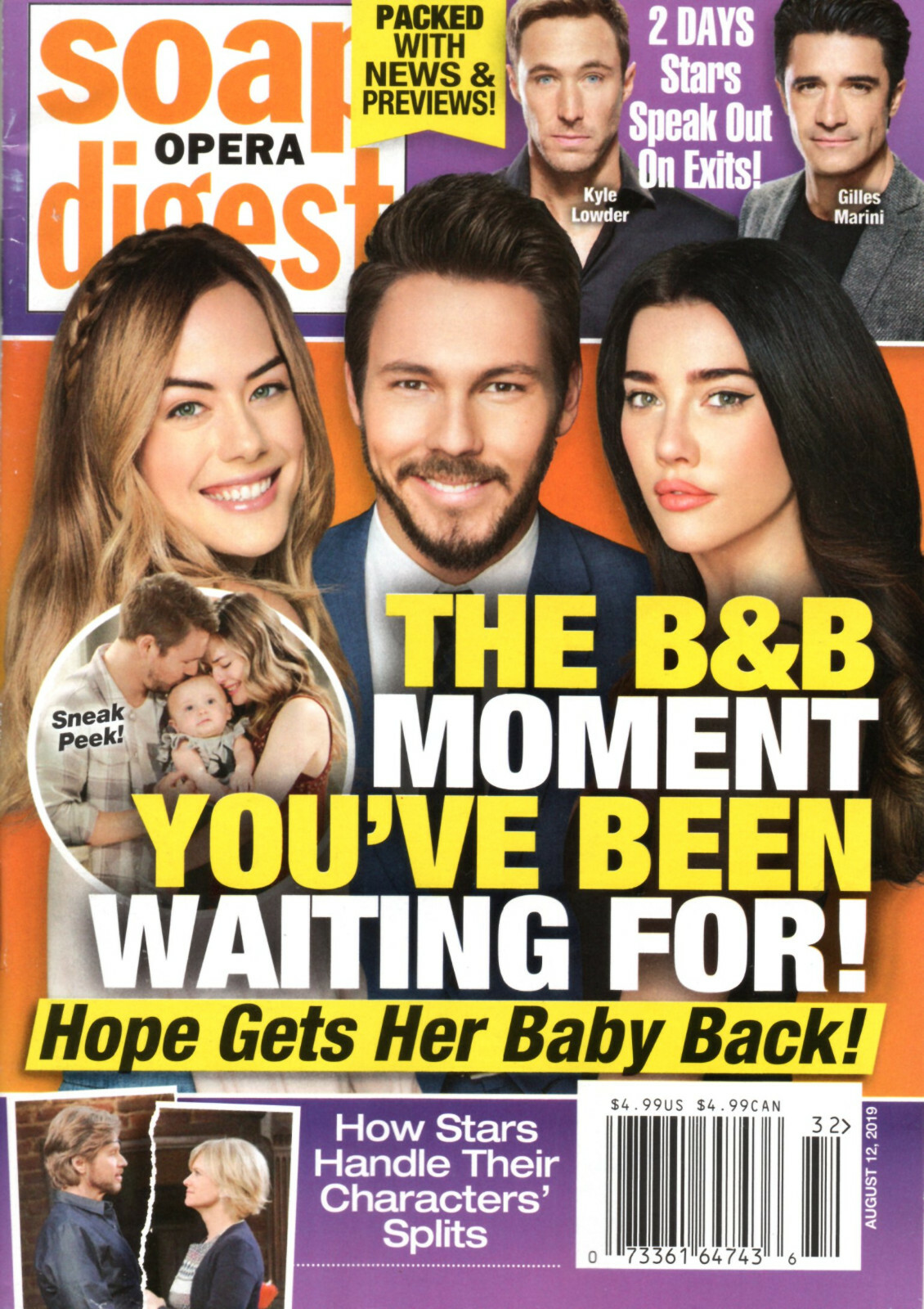 Soap Opera Digest August 12 2019 Jacqueline MacInnes Wood Bold & the Beautiful