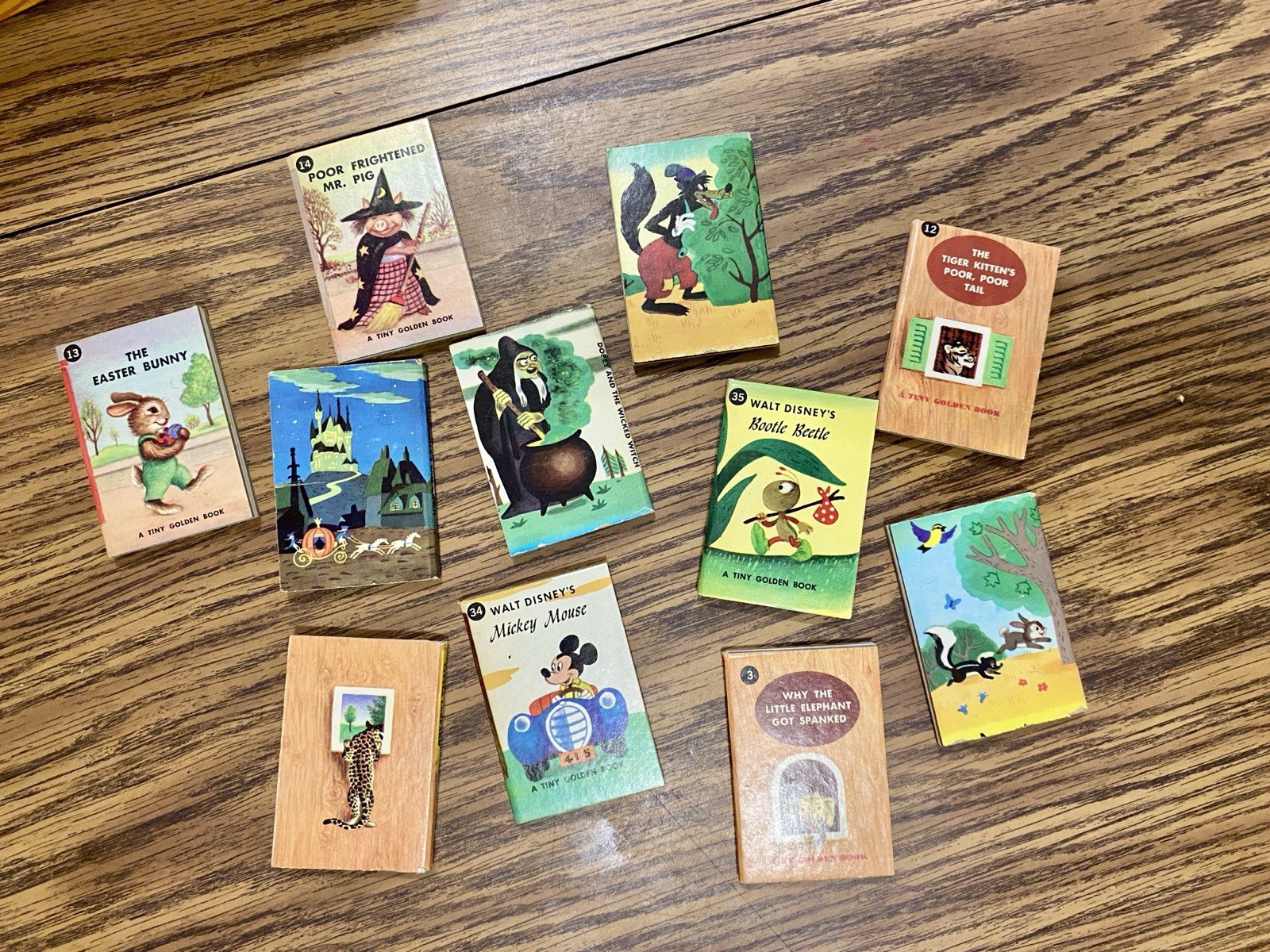 The Tiny Golden Library Vintage Retro Nursery Children Mini Books