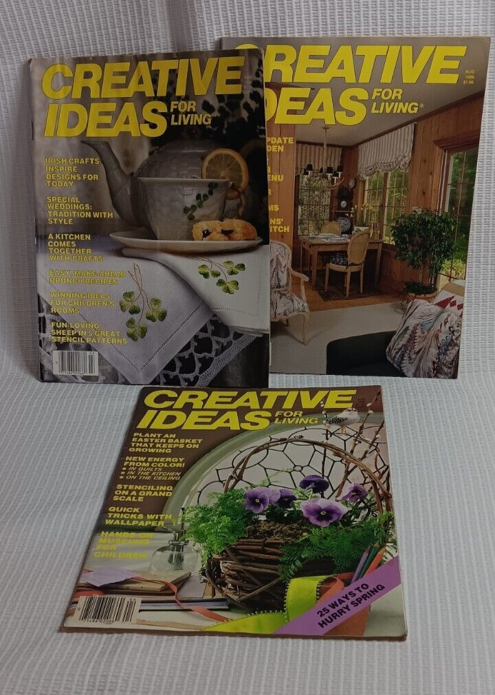 Lot 3 1980s For Creative Ideas For Living Craft Ideas Projects Magazines Books