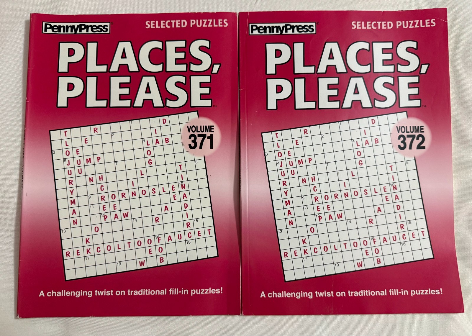 Lot of (2) Penny Press Selected Puzzles Places Please Volumes 371-372