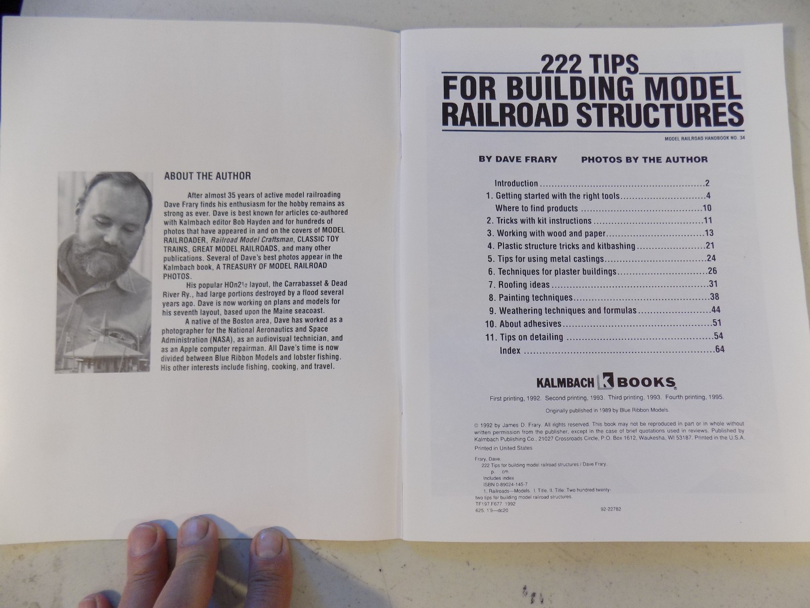 Model Railroader 222 Tips for Building Model RR Structures 1992 64 pgs (060635)