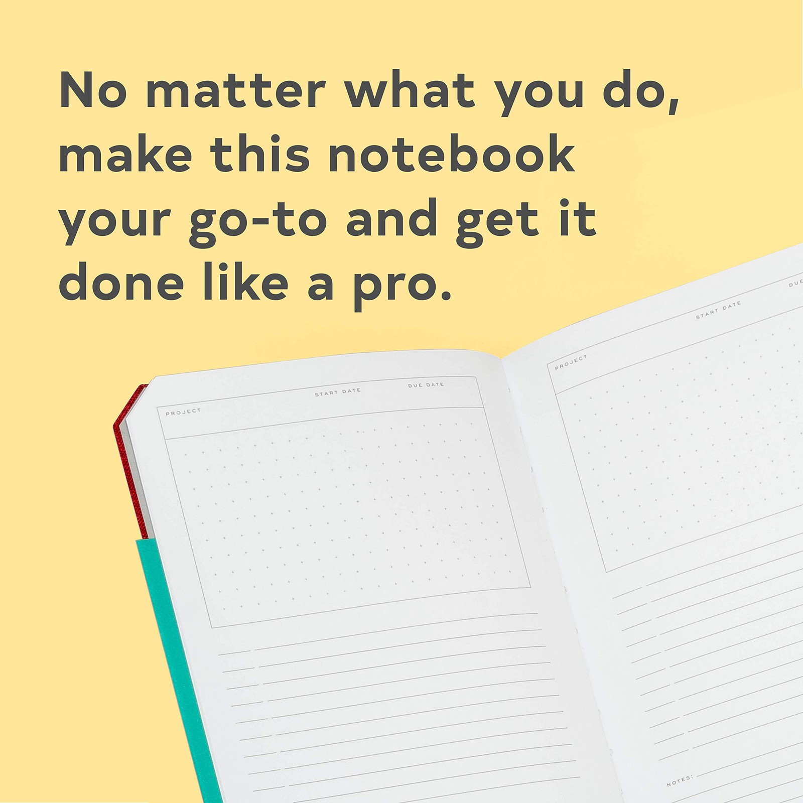 Go-to Notebook with Mohawk Paper, Brick Red Lined (Simple Page red
