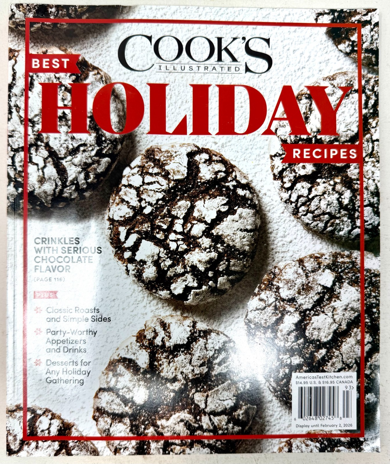 2025 America’s Test Kitchen Cooks Illustrated Best Holiday Recipes Magazine