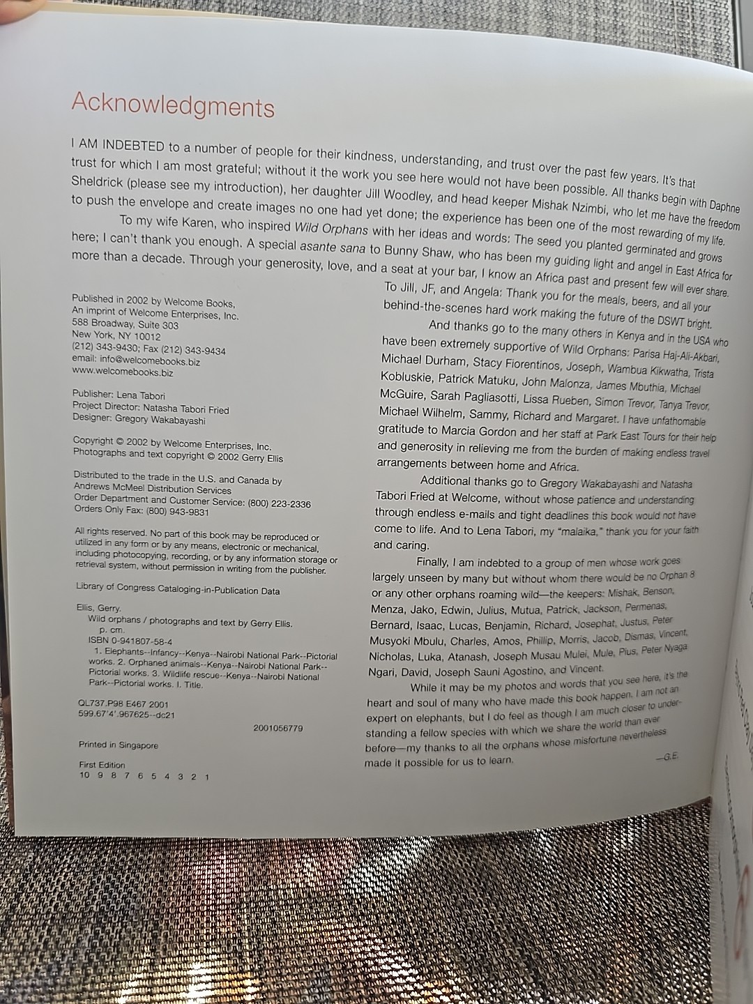 Wild Orphasn- Photograhs And Text- By Gerry Ellis