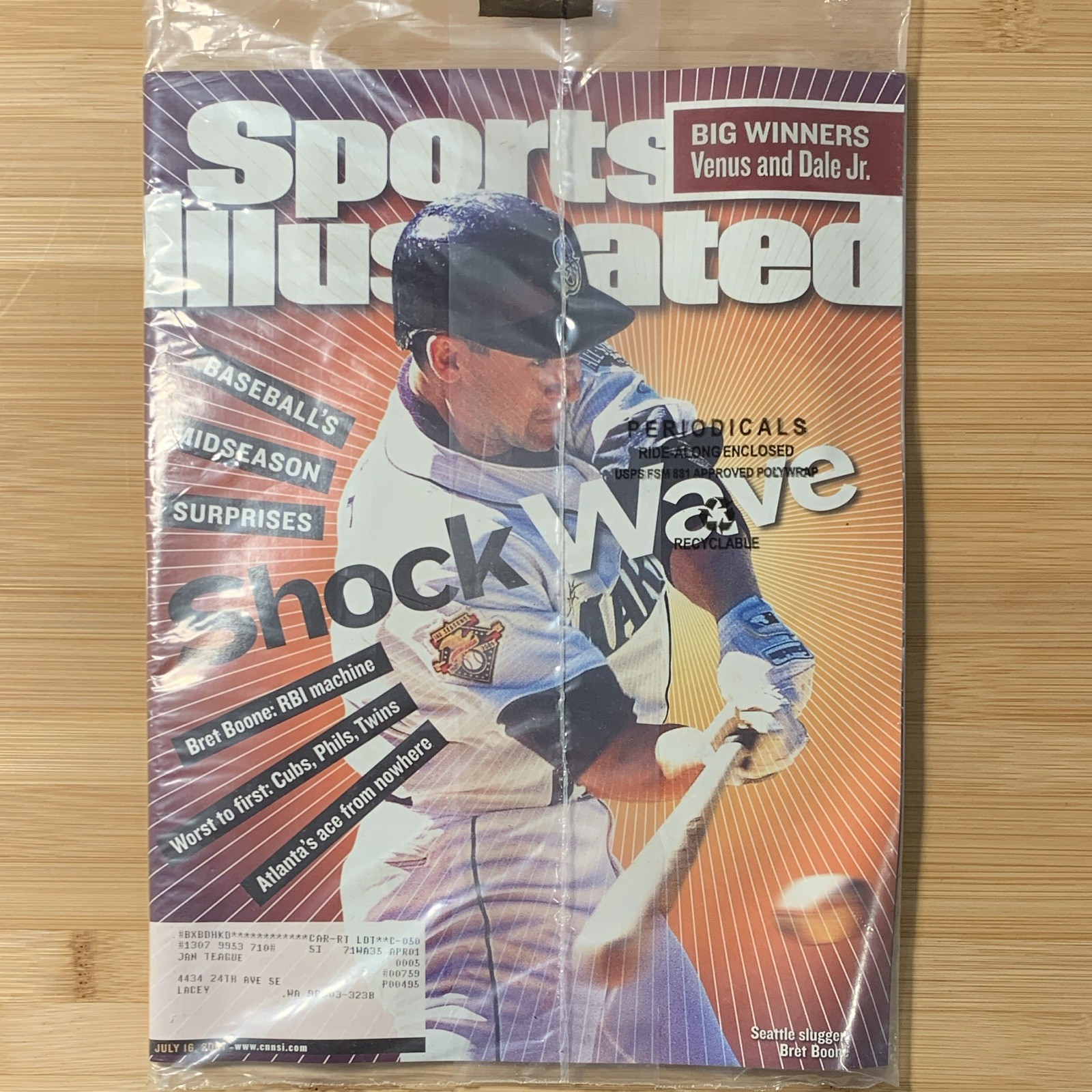 Sports Illustrated Magazine July 2001 Issue 29 Bret Boone Shock Wave Baseball