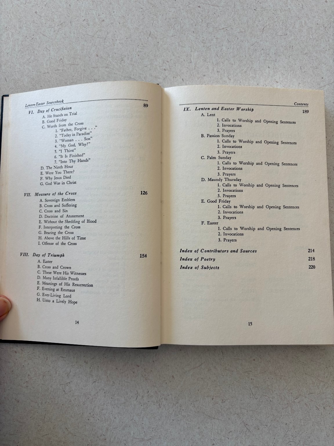 Lenten-Easter Sourcebook Charles L. Wallis 1961 Abingdon Press Christian