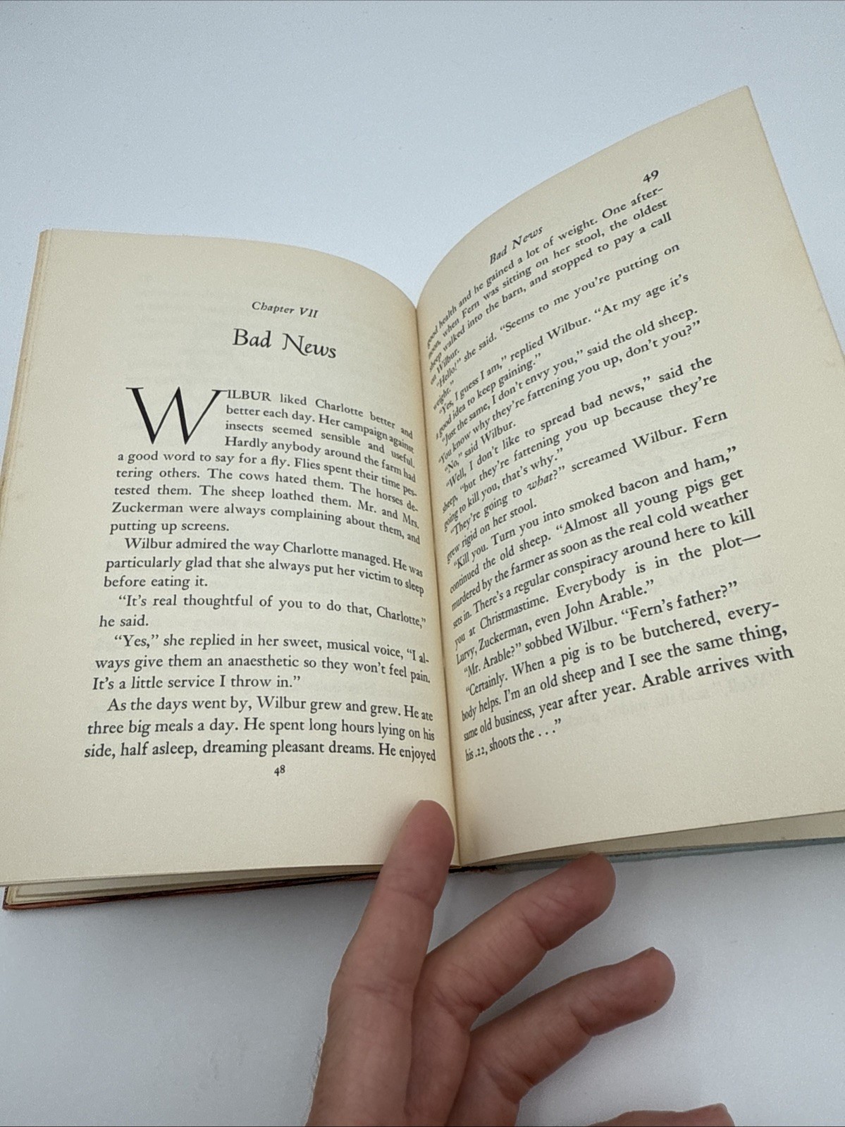 Charlotte’s Web Hardcover Book 184 Pages VTG Classic Novel 1952