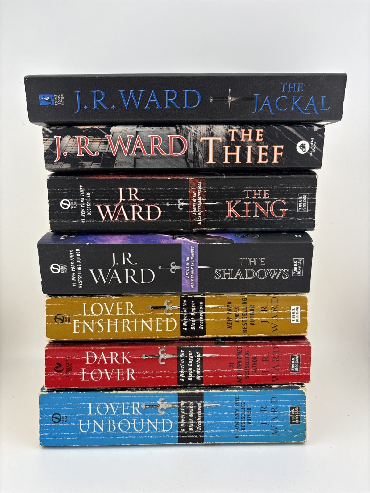 J. R. Ward book Lot 7 Black Dagger Brotherhood Novels Mixed Paperbacks