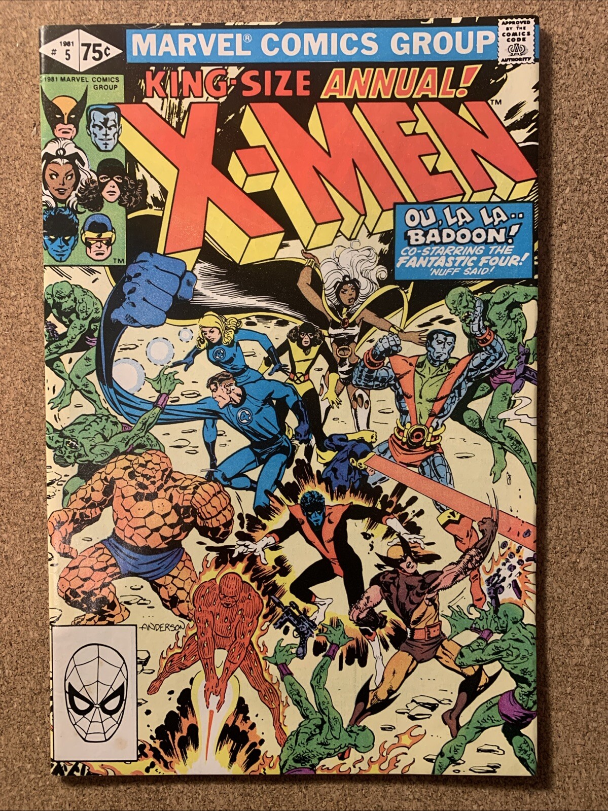 X-Men Annual #5 VFN- 1981 Wolverine Storm ,Fantastic Four appearance