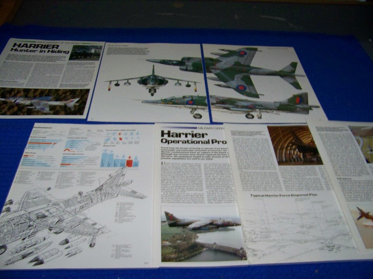 B.A. HARRIER GR. MK3..CUTAWAY/4-PAGE POSTER/3-VIEWS/SPECS/PROFILES (349EE)