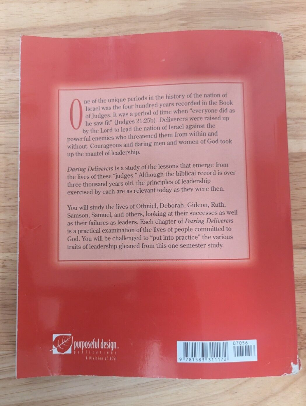 Purposeful Design Daring Deliverers Student Workbook Judges Bible Study