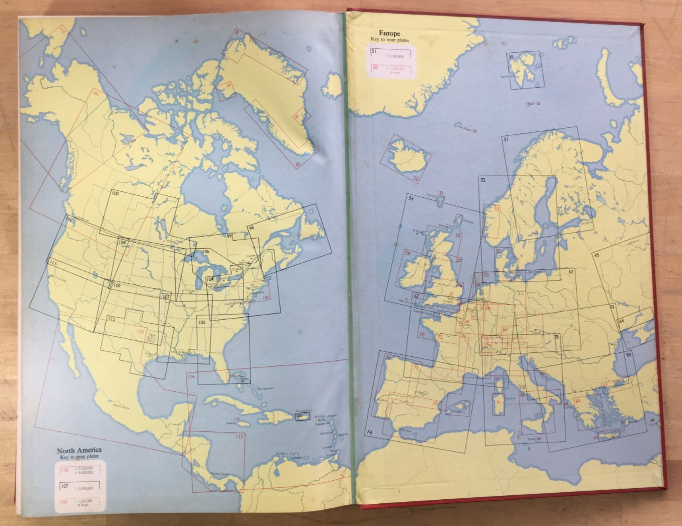 The Times Atlas of the World: Comprehensive Edition 1967 Hardcover Red Vintage