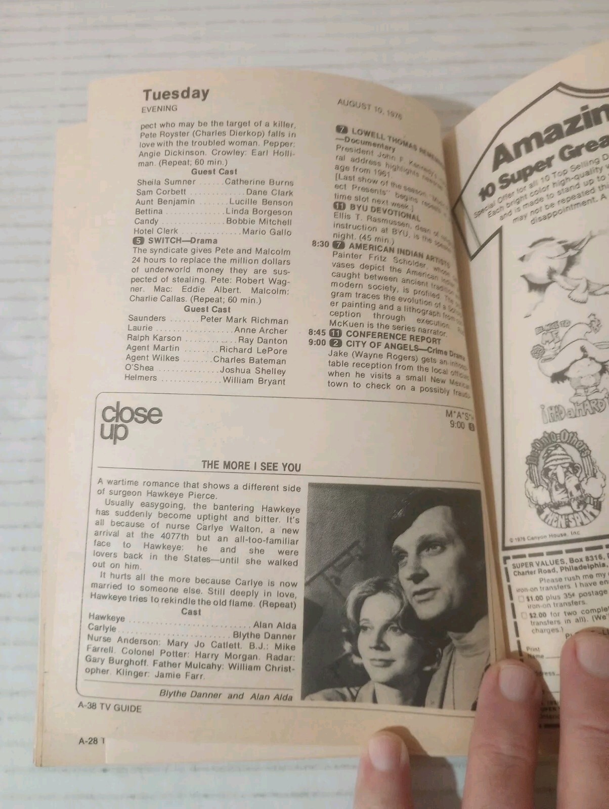 TV Guide Utah August 7 1976 Marie And Donny Osmond Women’s Boxing Terrorism