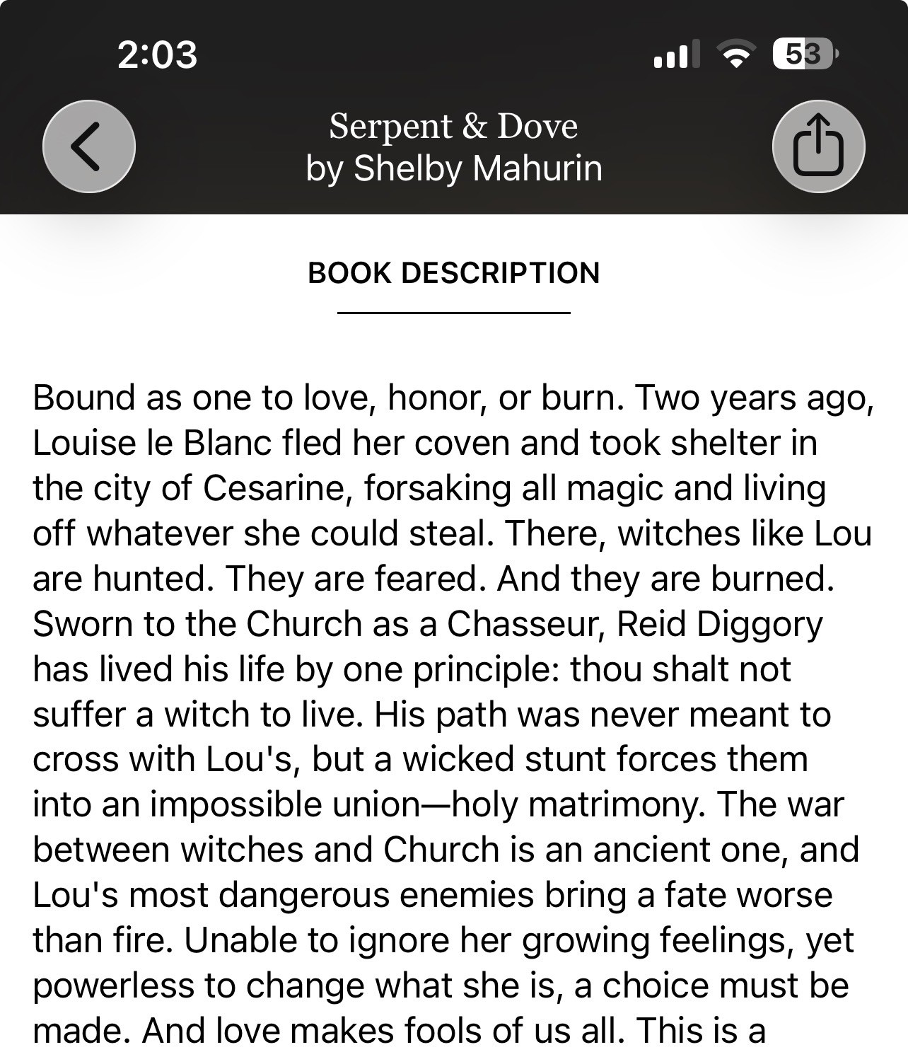 Serpent and Dove by Shelby Mahurin (2020, Trade Paperback)