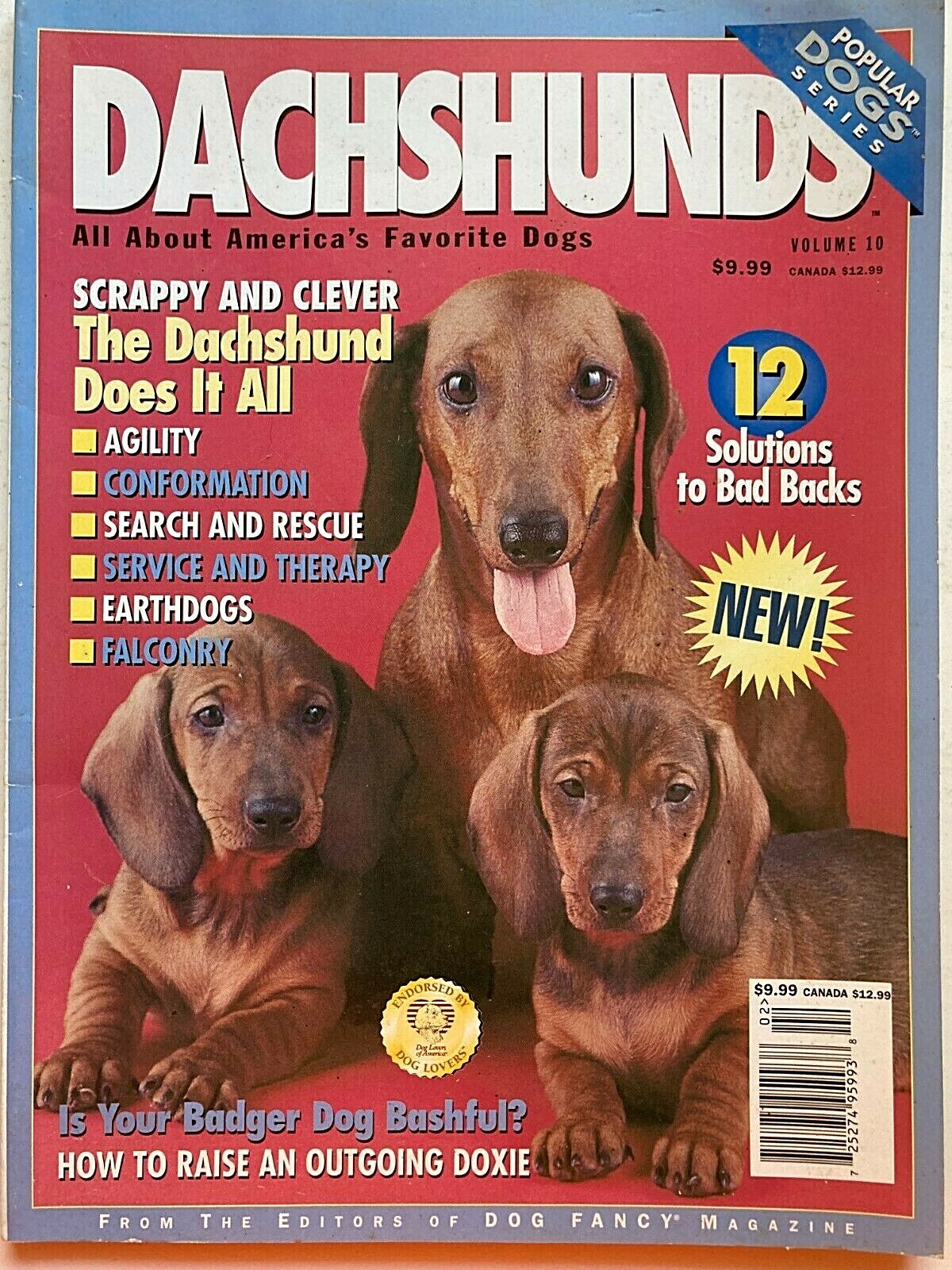 DACHSHUNDS Popular Dog Series Book Dog Fancy 130 Pages NEW