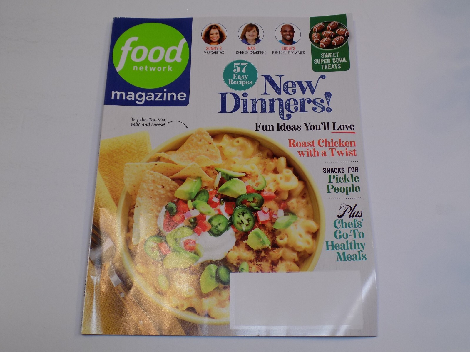 Food Network Magazine Jan Feb 2023 New Dinner Idea Tex Mex Mac and Cheese Pickle