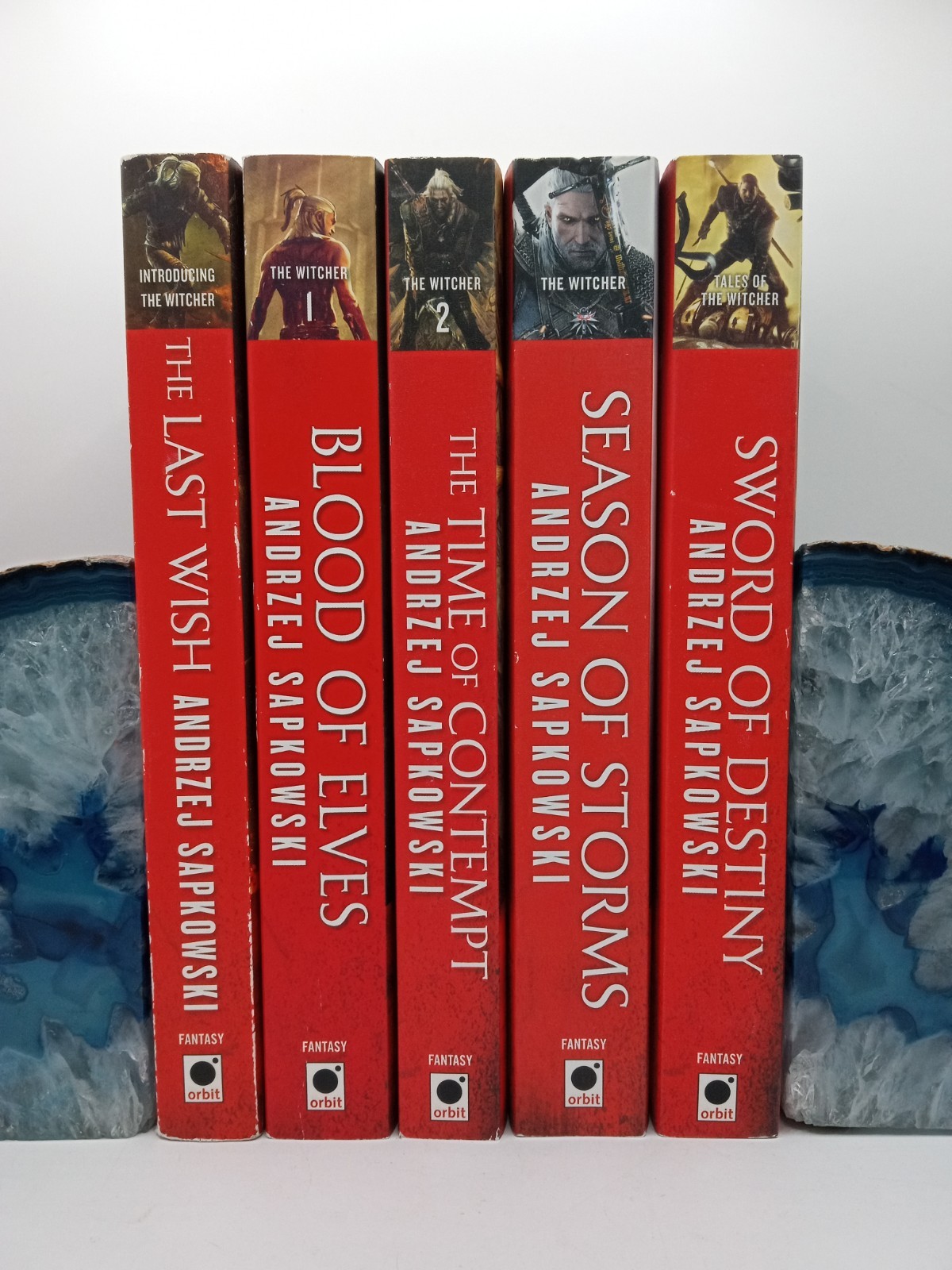Andrzej Sapkowski THE WITCHER Series Lot of 5 (#1-5) Set Trade Paperback Books