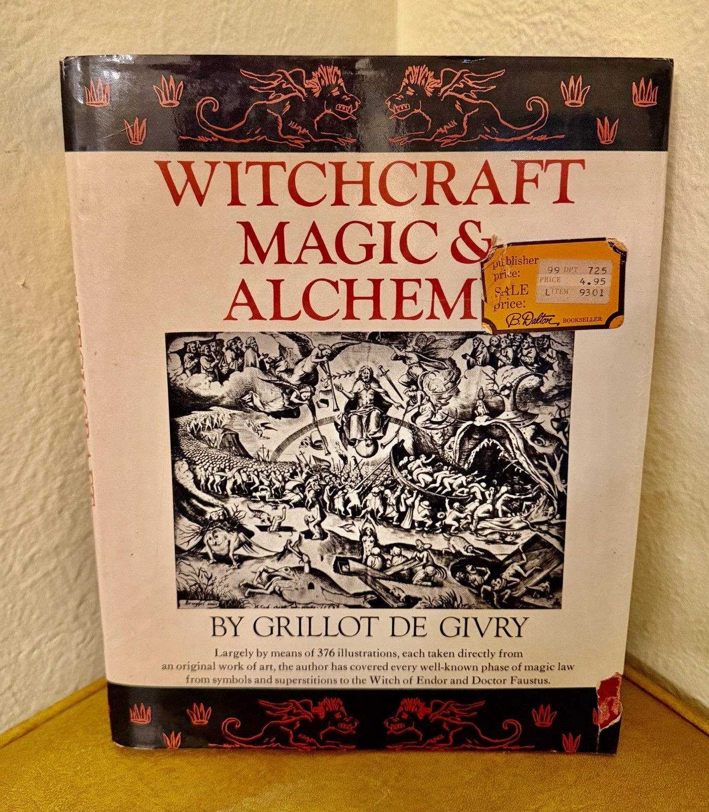 Witchcraft, Magic & Alchemy by Grillot de Givry 1971 – First Bonanza Books HC/DJ
