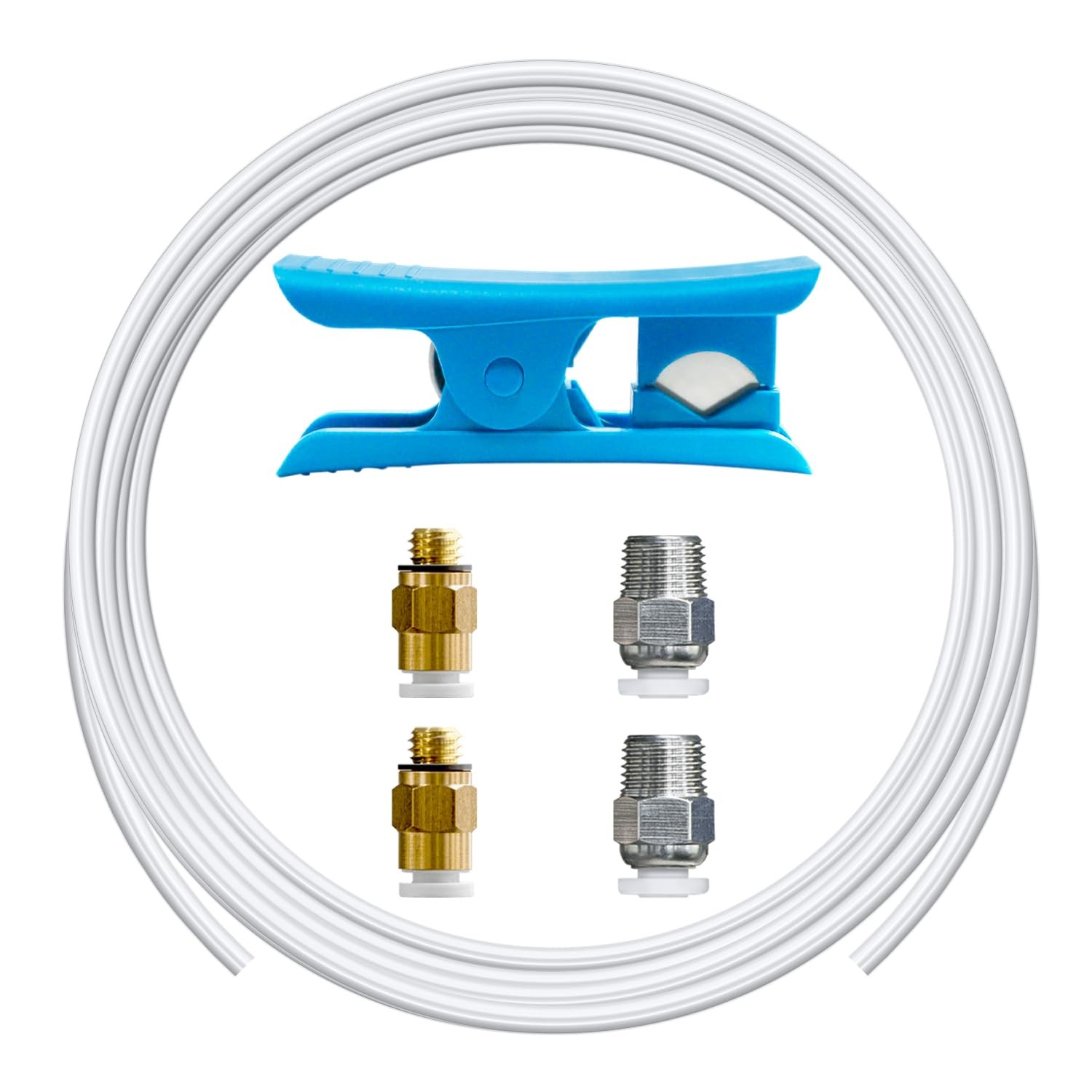 16.4ft(5M) PTFE Teflon Tube Kit,ID 2.5mm OD 4mm for 1.75mm Filament, Fits Direct