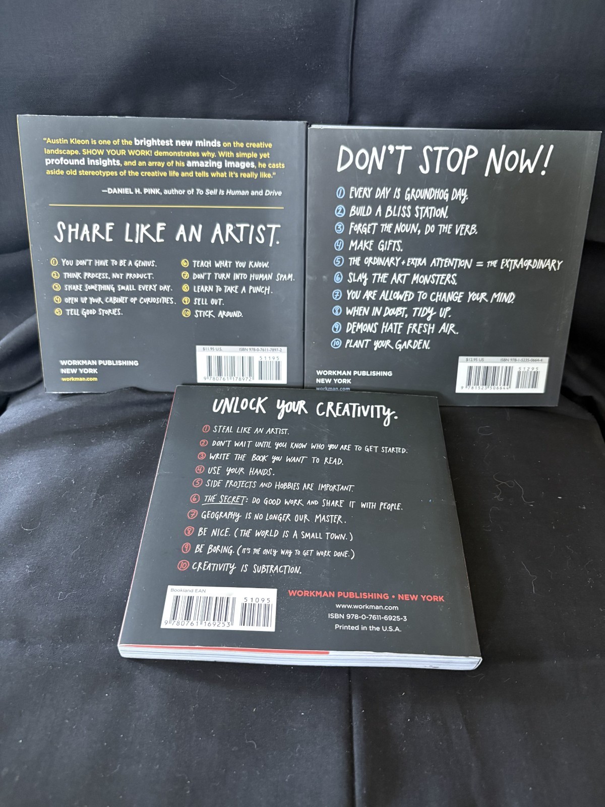 Austin Kleon, Steal Like an Artist, Keep Going, Show Your Work – 3 books
