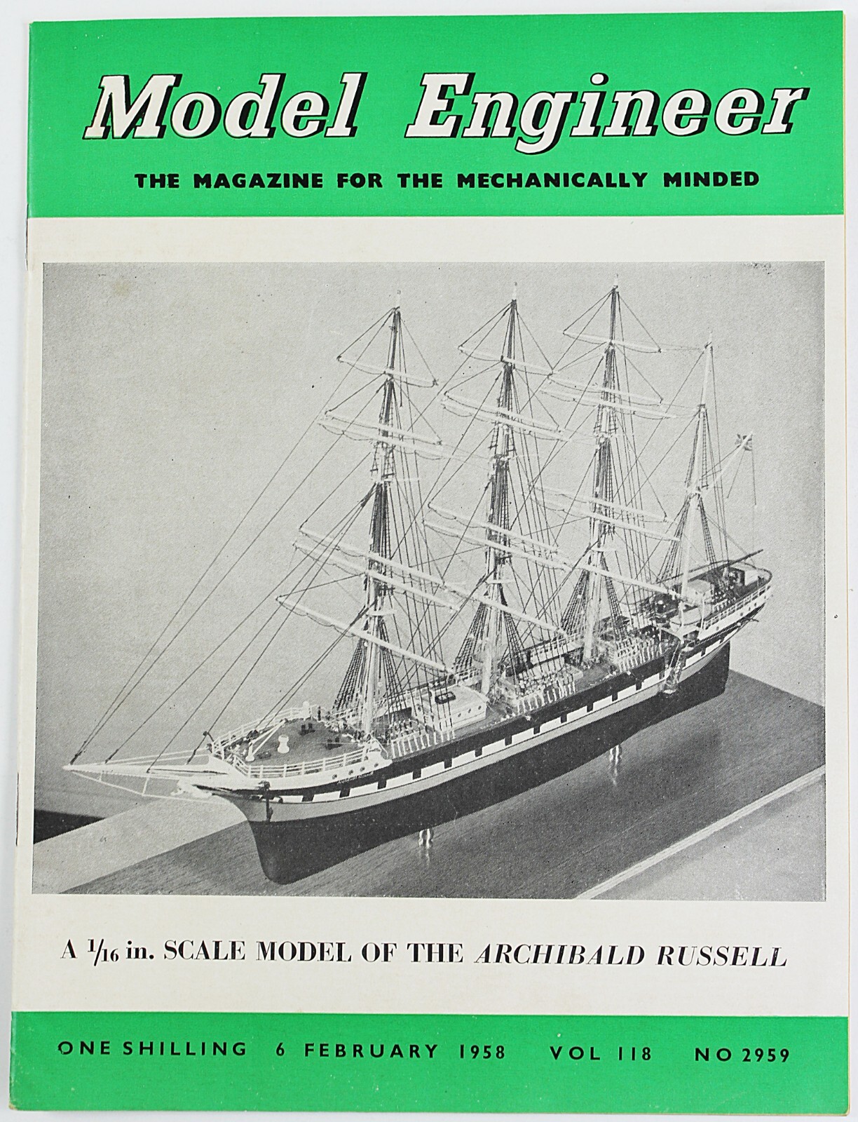 MODEL ENGINEER Magazine Model Ship Boats Trains February 6 1958