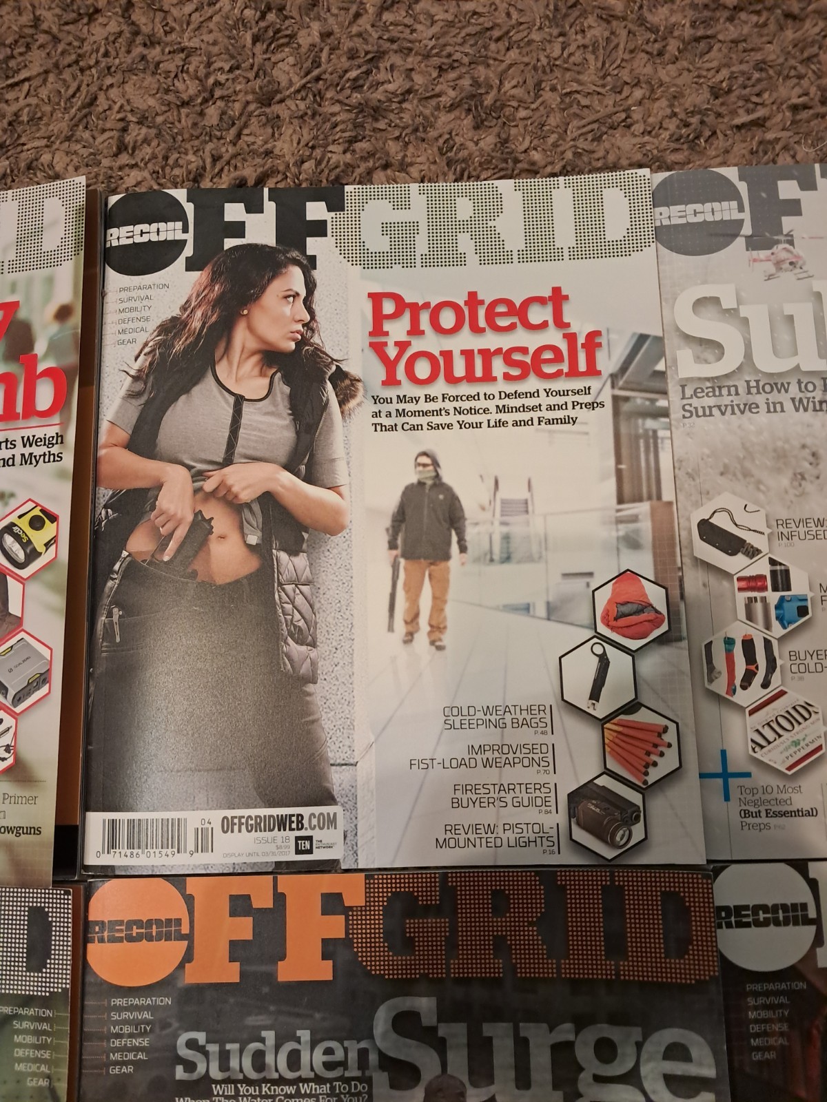 LOT OF 7 – RECOIL Off Grid Magazines. Issue 12,13,14,15,16,17 And 18.