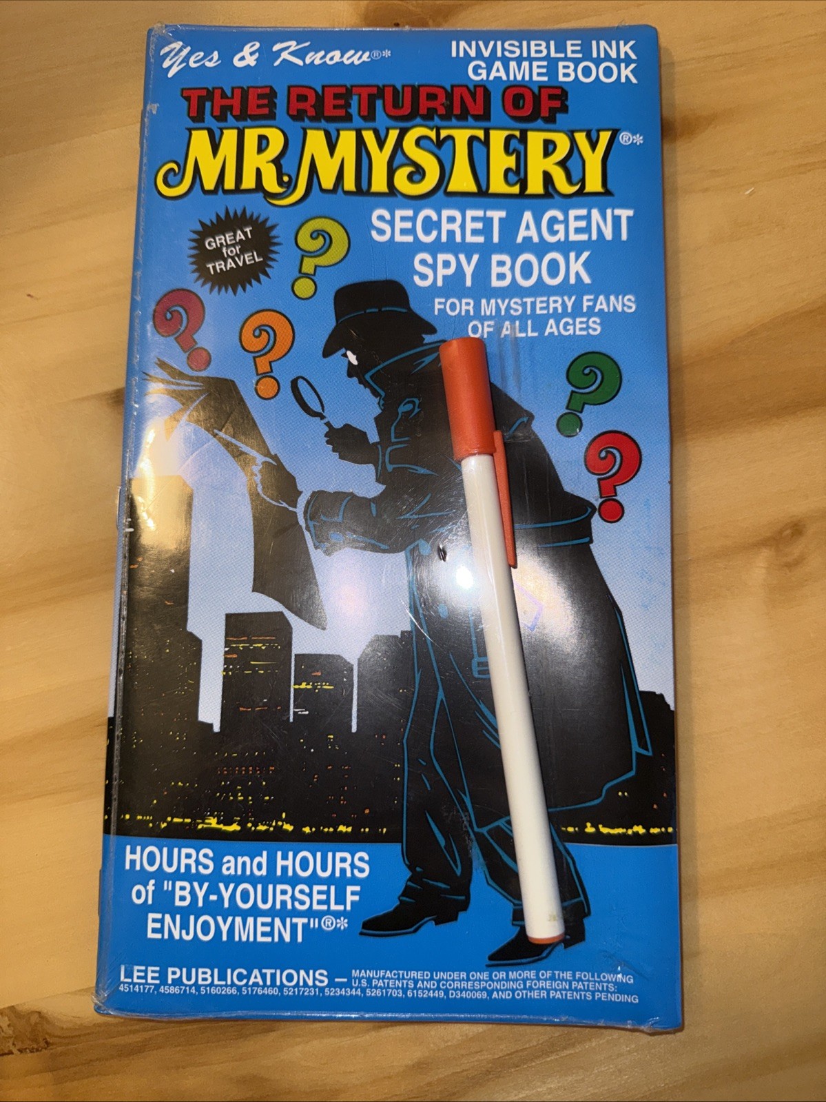 INVISIBLE INK MR MYSTERY BOOK TRAVEL GAME LEE PUBLICATIONS blue edition