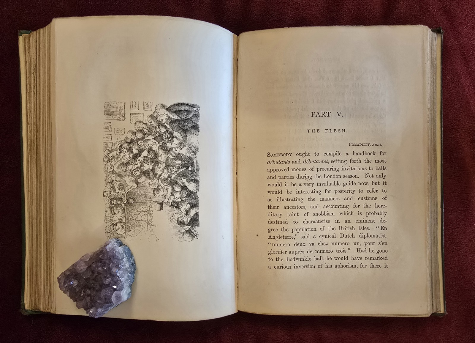 Antique Book PICCADILLY By Laurence Oliphant Illustrated By Doyle 1870 Blackwood
