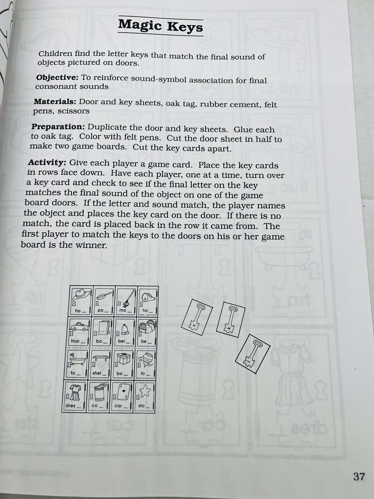 ABC Board Games~Patterns for Easy-To-Do Reading Games by Lillian Lieberman F1 14
