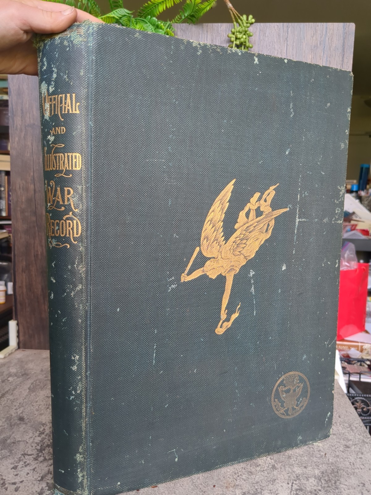 1898 Official Illustrated War Record Civil War Book w/ Fold-Out Plates