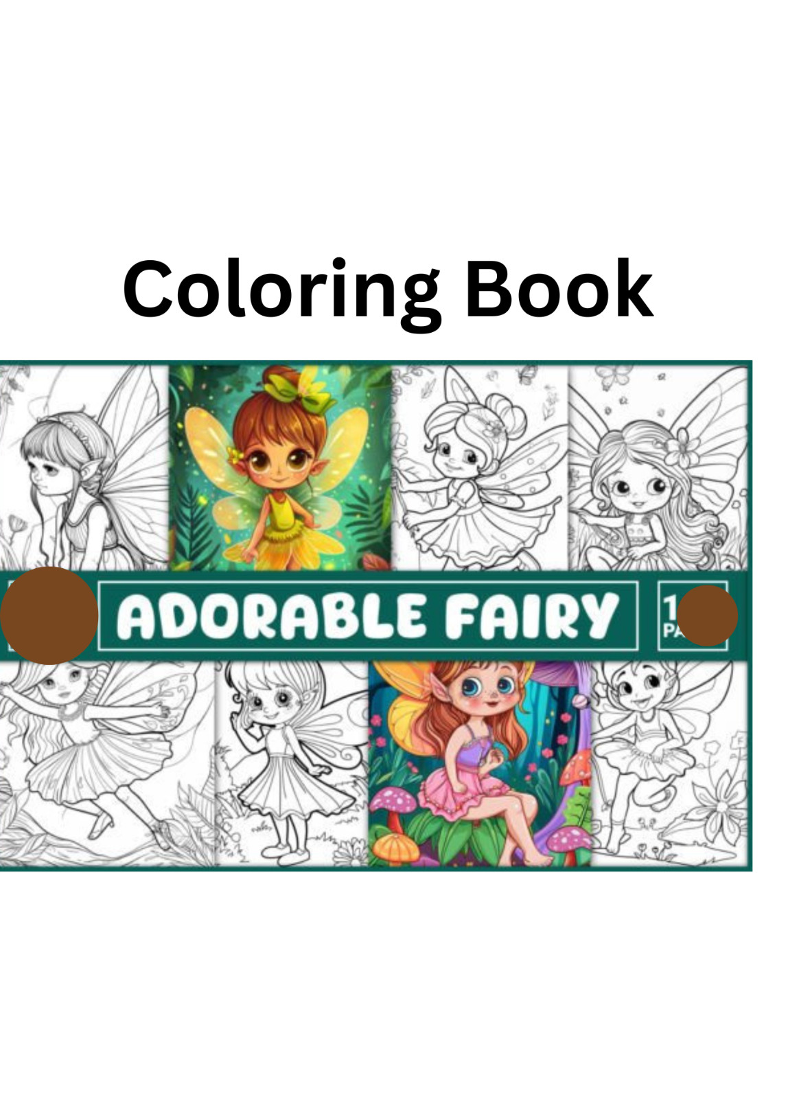 Cute Fairies Coloring Book for Kids and adults