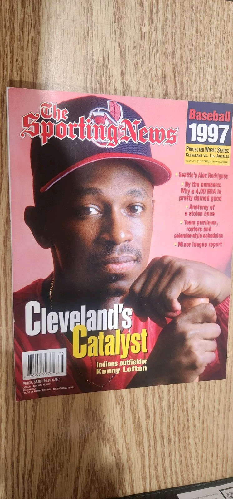 1997 The Sporting News MLB Preview magazine Kenny Lofton cleveland indians