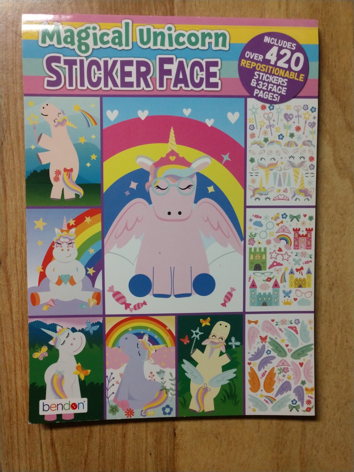 Bendon Magical Unicorn Sticker Book, 420 Stickers, Unicorn Pages
