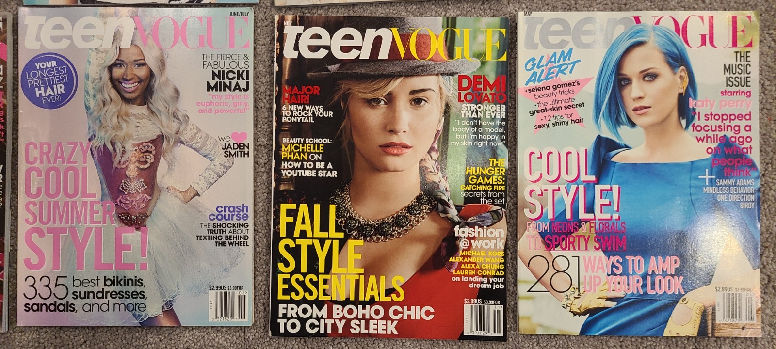 Teen Vogue Fashion Model Y2K Music Runway Magazine Lot Girls catalog Ad 2012