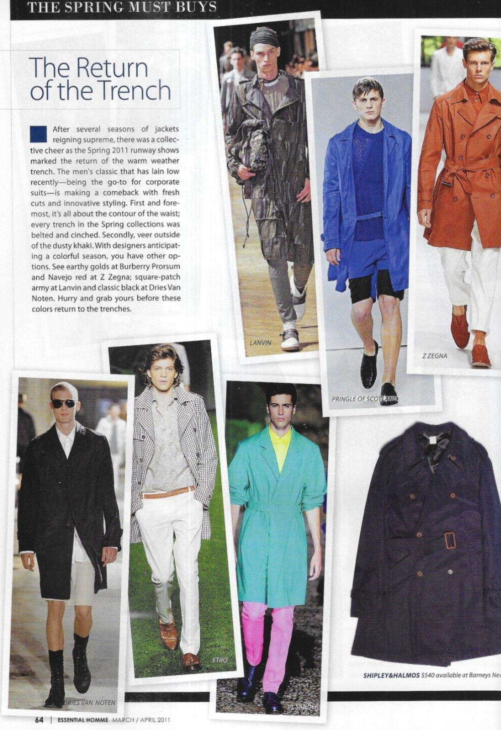 Homme Essential Magazine Spring Fashion Runway Hairstyle Rad Hourani Style 2011.