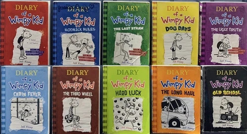 1-10 Diary of a Wimpy Kid Mixed Paperback and Hardcover kids chapter book – GOOD