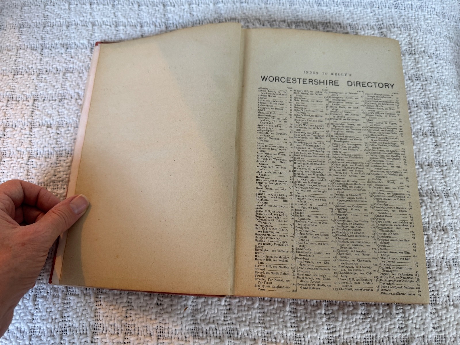 Kelly’s Directory of Worcestershire 1916 – 502 pages – Internally very good
