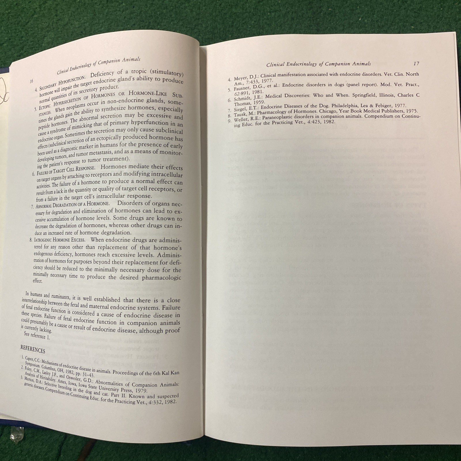 Clinical Endocrinology of Companion Animals C.B. Chastain & V.K. Ganjam 1986