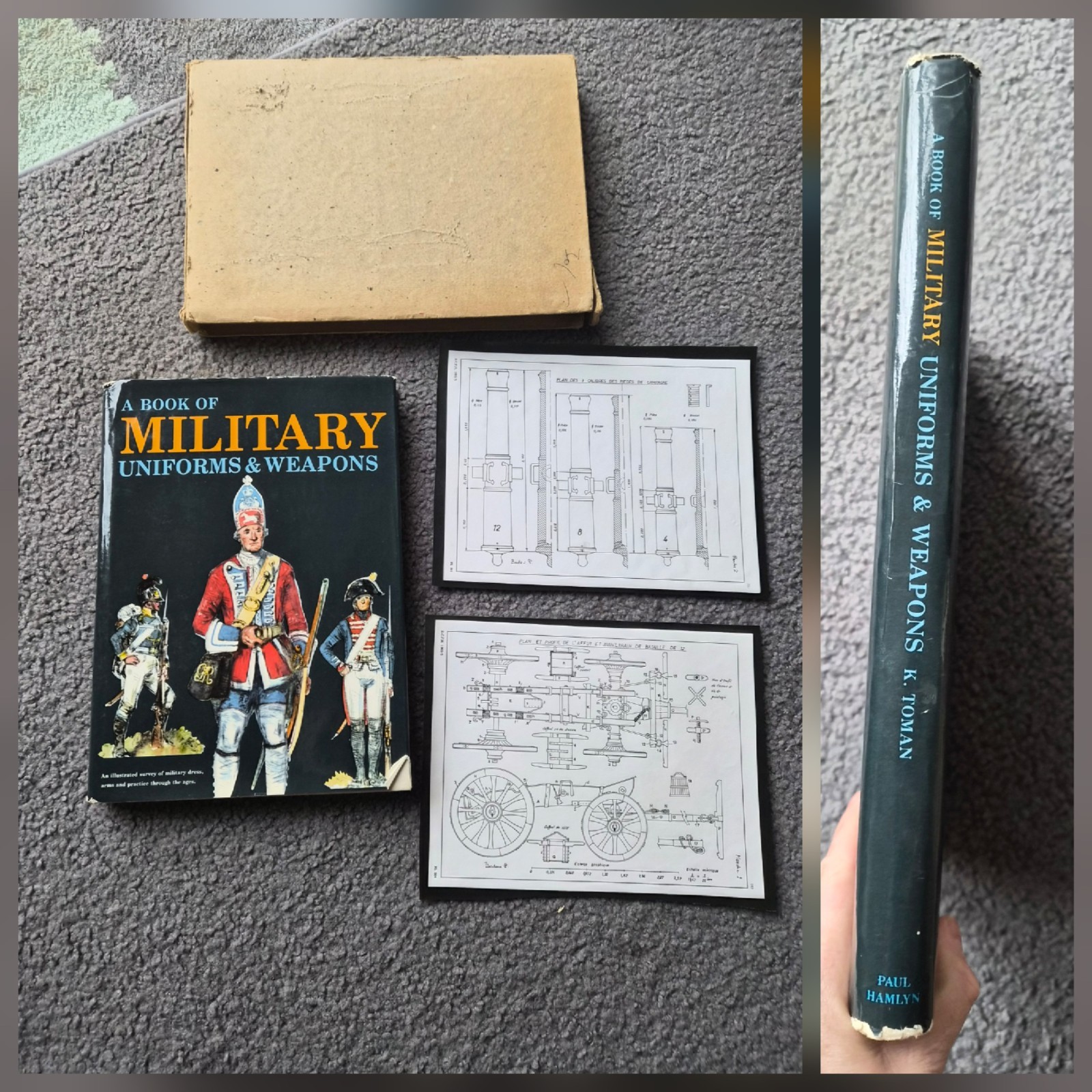 A Book Of Military Uniforms And Weapons. 1967. With cardboard sleeve